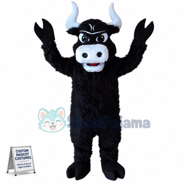Black Bull Mascot costume Custom Mascot