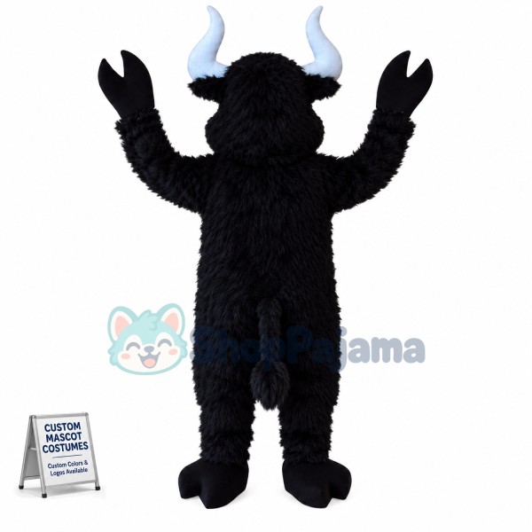 Black Bull Mascot costume Custom Mascot