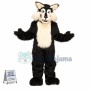 Black & White Wolf Mascot Costume Custom Mascot