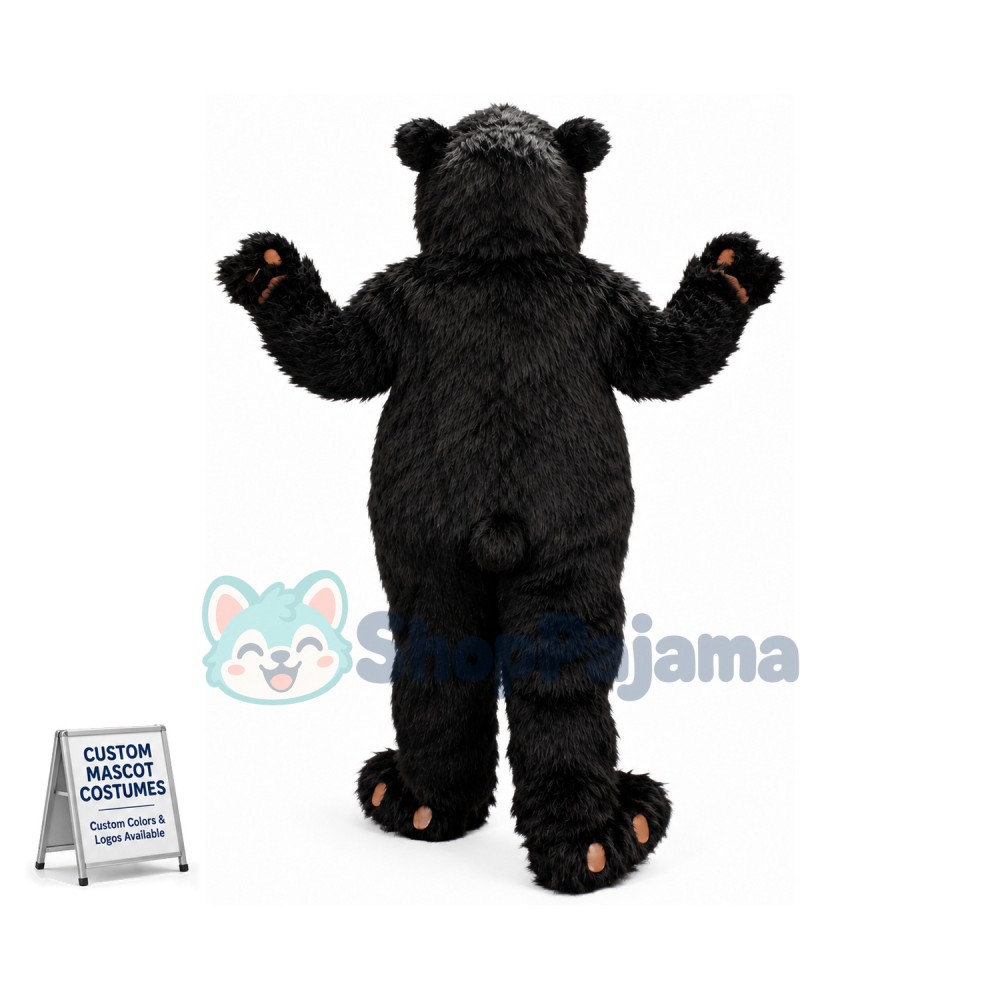 Big Black Bear Mascot Costume
