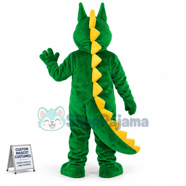 Big Green Dragon Mascot Costume