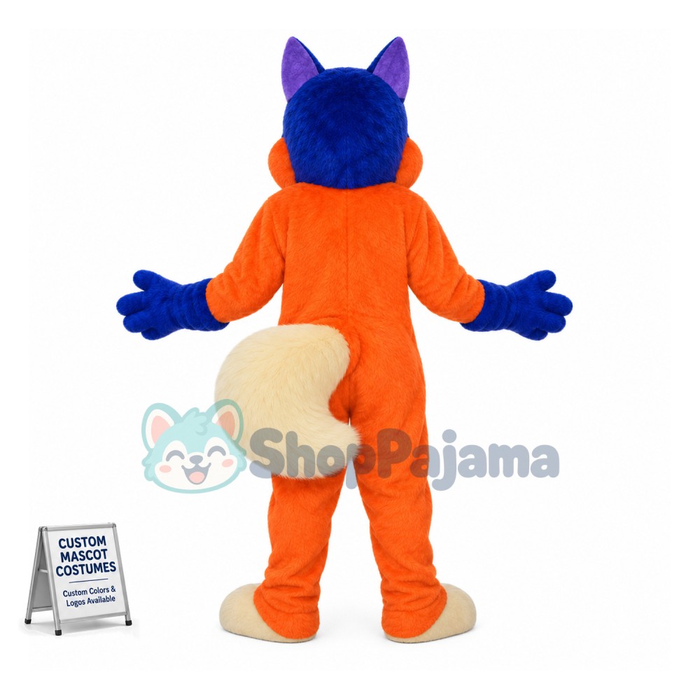 Blue Fox Mascot Costume