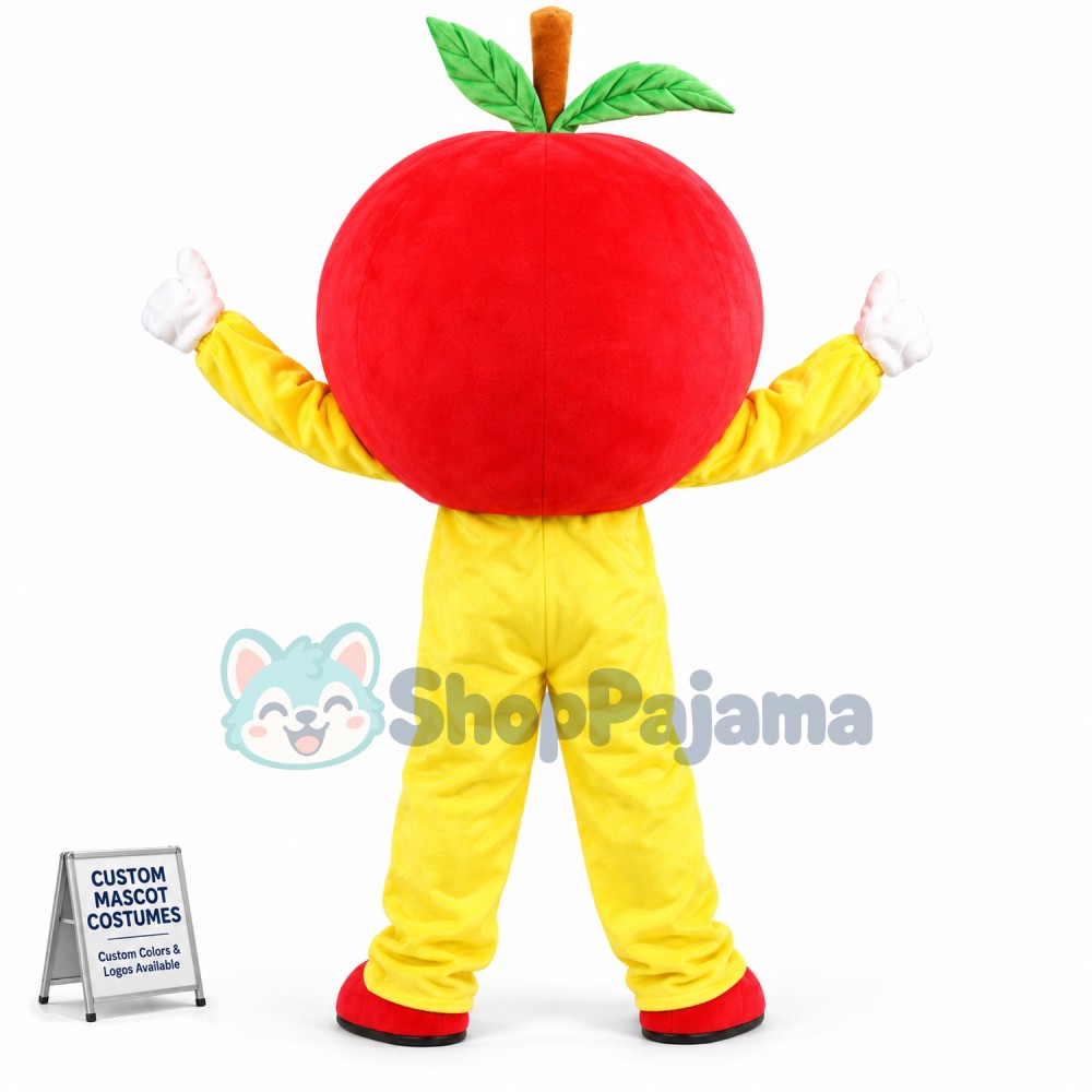 Custom Mascot Red Apple Mascot Costume