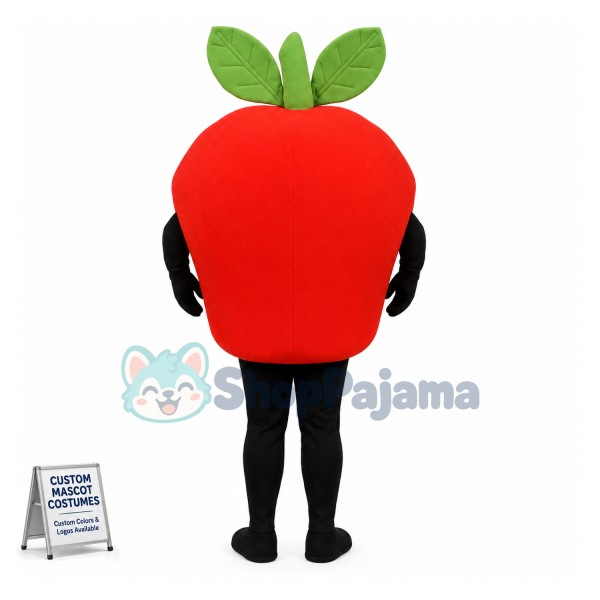 Happy Lightweight Red Apple Mascot Costume