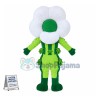 White Morning Glory Mascot Costume