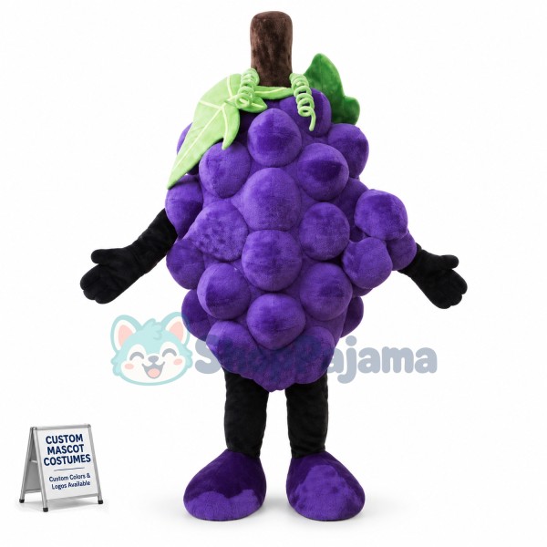 Purple Grape Mascot Costume