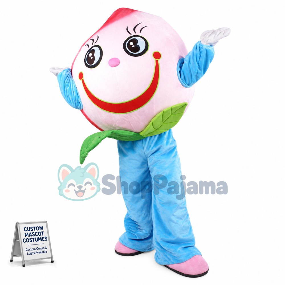 Custom Mascot Pink Peach Mascot Costume