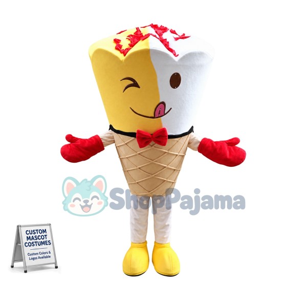 Sundae Ice Cream Mascot Costume