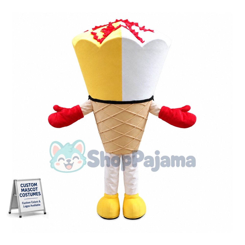 Sundae Ice Cream Mascot Costume