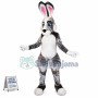 Black White Pink Rabbit Mascot Costume