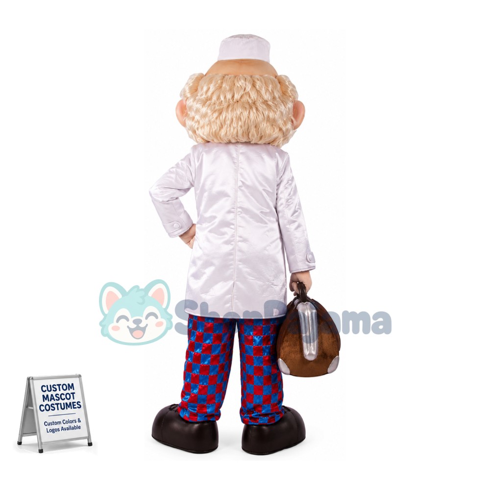 Custom Mascot Old Doctor Mascot Costume