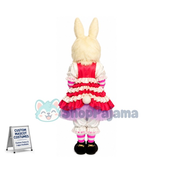 Fashion White Rabbit Mascot Costume