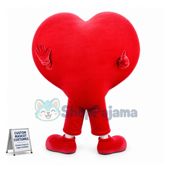 Super Cute Red Heart Mascot Costume