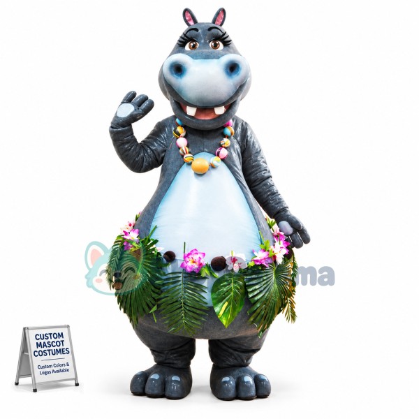 Beautiful Hippopotamus Mascot Costume Custom Mascot