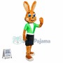 Friendly Brown Rabbit Mascot Costume