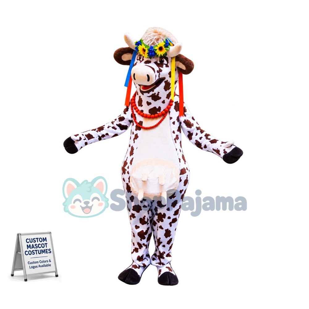 Beautiful Lightweight Cow Mascot Costume