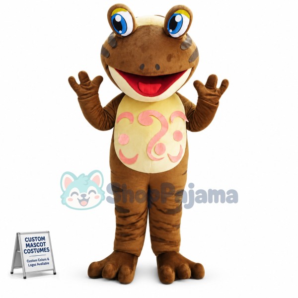 Brown Lightweight Frog Mascot Costume