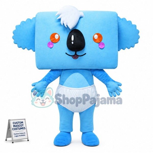Baby Blue Koala Mascot Costume