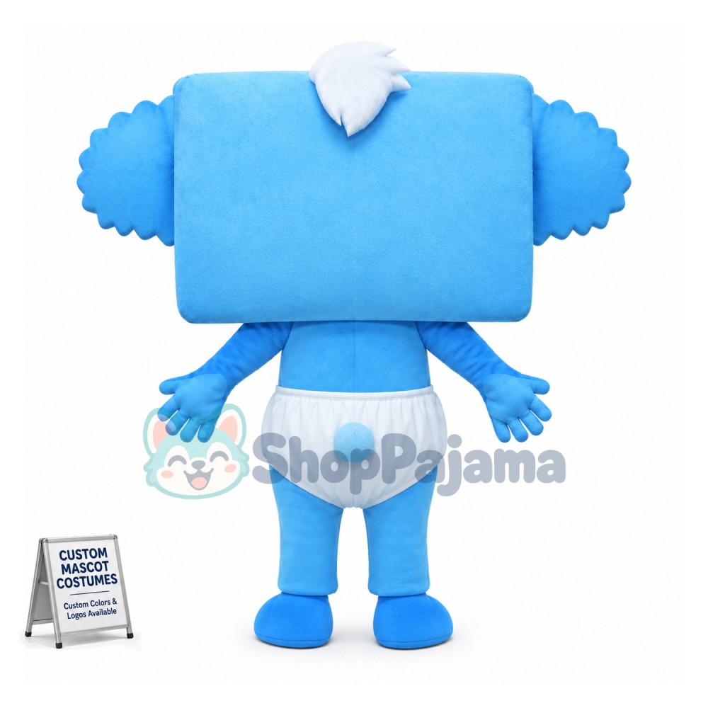 Baby Blue Koala Mascot Costume