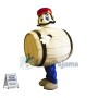 Barrel Man Mascot Costume