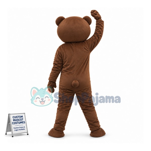Adult Cartoon Brown Bear Mascot Costume