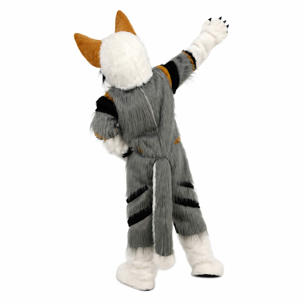 Vigorous the Smooth-coat Wolf Mascot Costume