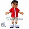 The Outdoor Sport Black Boy Mascot Costume