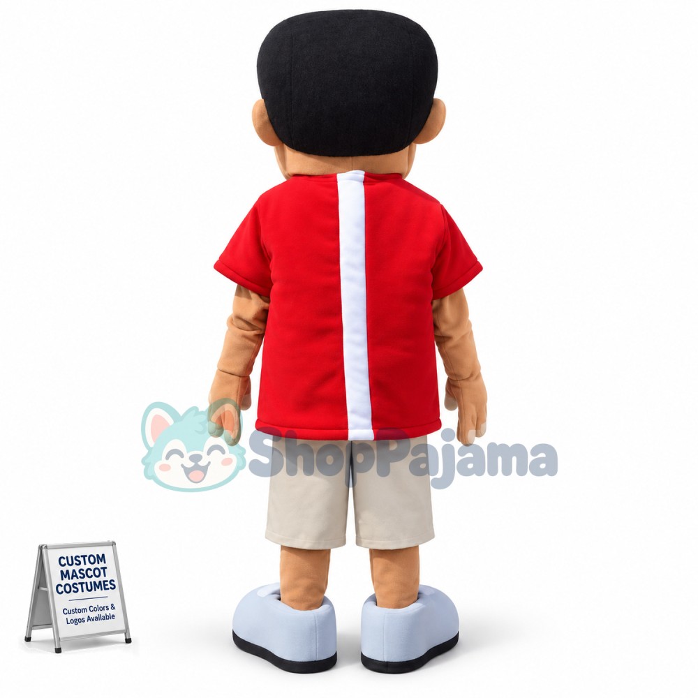 The Outdoor Sport Black Boy Mascot Costume