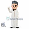 Uyghur Teenager In Plaid Headscarf Mascot Costume