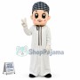 Uyghur Teenager In Plaid Headscarf Mascot Costume