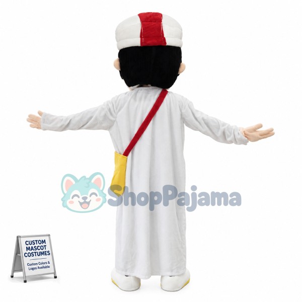 The Minority Teenager In White Robe Mascot Costume