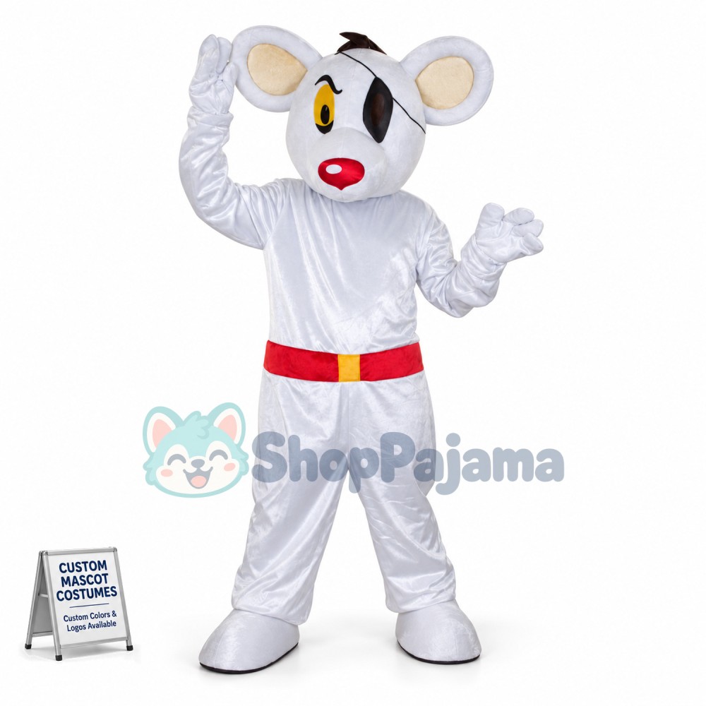 Vigilant Huge One-eyed White Mouse Mascot Costume