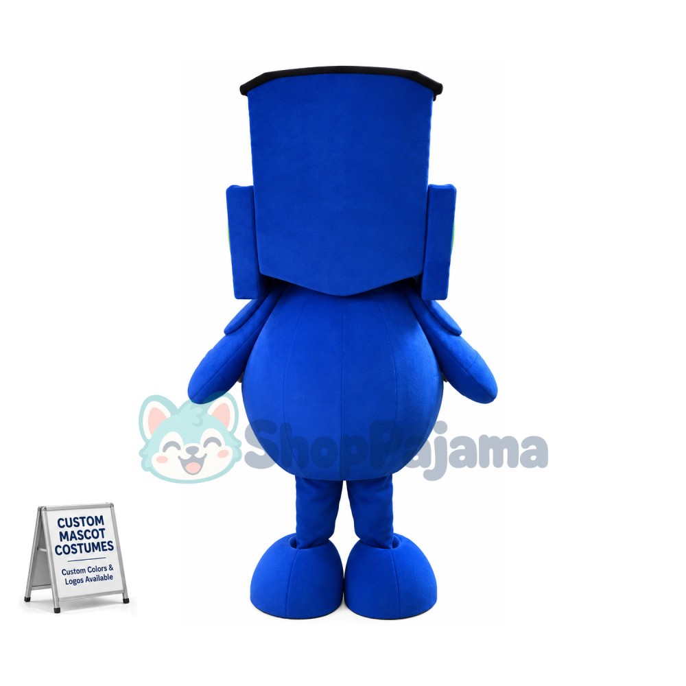 Blue Thomas Locomotive Mascot Cartoon Costume