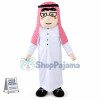 Traditional Arab Man With Pink Turban Mascot Costume