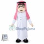Traditional Arab Man With Pink Turban Mascot Costume