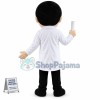 Guiding Expert Holding Drawings Mascot Costume