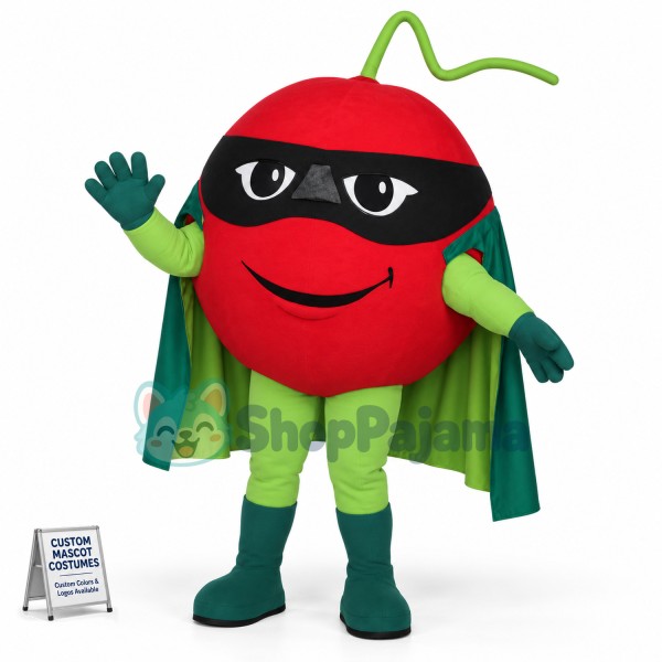 Cartoon Red Apple Guardian Mascot Costume