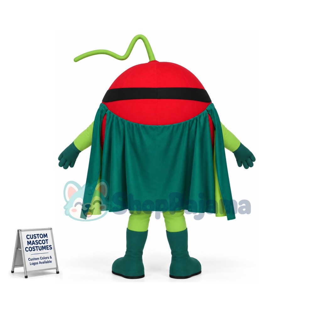 Cartoon Red Apple Guardian Mascot Costume