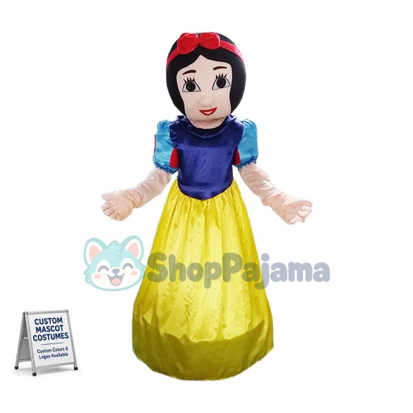 Kindhearted Snow White Cartoon Mascot Costume