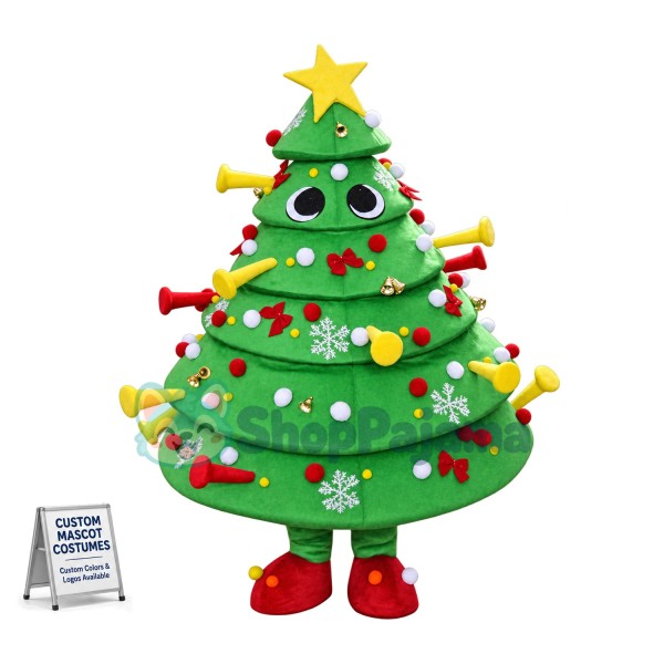 Christmas Tree of Colored Decorations Mascot Costume