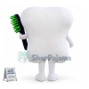 Adult Tooth Holding Black Brush Mascot Costume