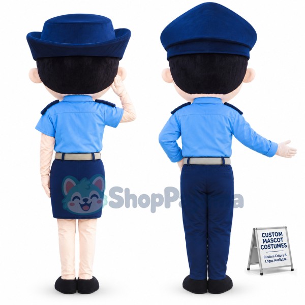 Kind Commanding Traffic Police Mascot Costume