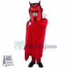Hideous Face Demon With Red Cloak Mascot Costume