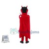 Hideous Face Demon With Red Cloak Mascot Costume