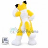 Yellow & White Long Fur Fox Dog Mascot Costume