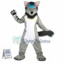 Adult Size Vigilant Gray Wolf Dog Mascot Costume