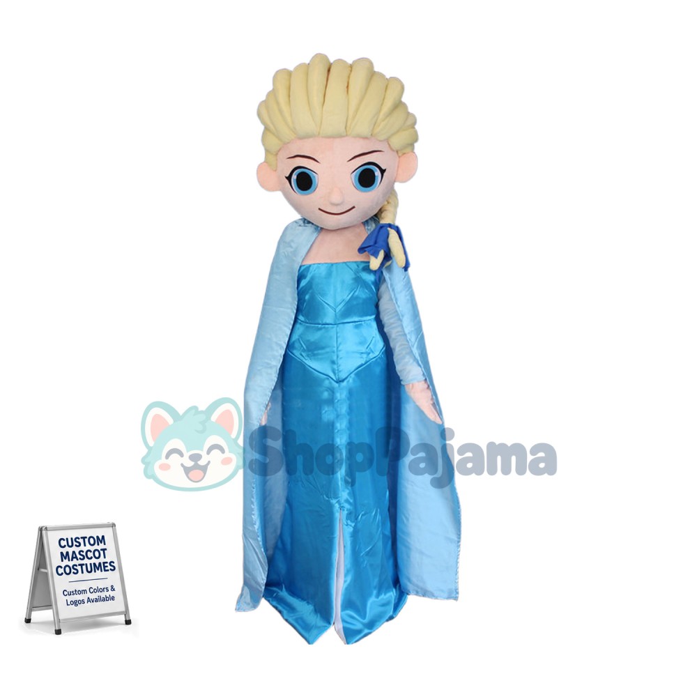 Snow Queen Aisha Princess Cartoon Mascot Costume