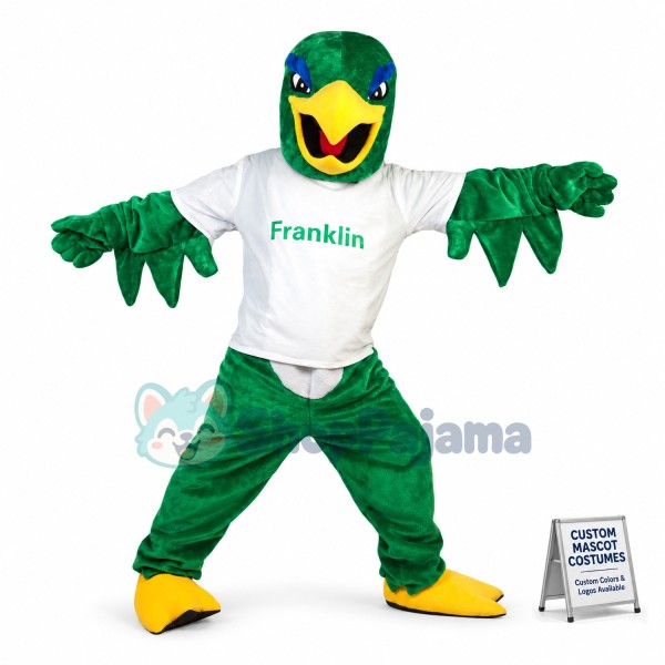 University Green Power Eagle Mascot Costume