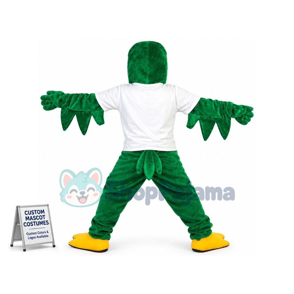 University Green Power Eagle Mascot Costume
