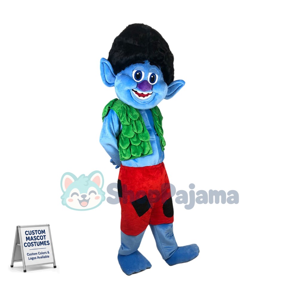 Bran the Elves With Smile Face Cartoon Mascot Costume